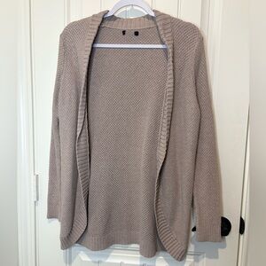 Tan Knitted Cardigan Sweater